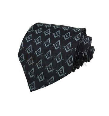 Masonic Regalia Craft Masons Silk Tie with Square Compass & G